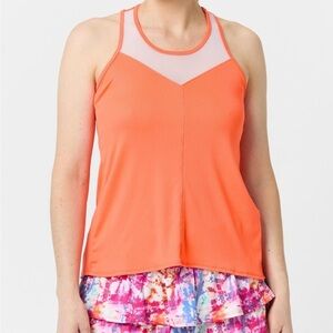 Lucky‎ in Love Women's Shockin' Revive Tie Back Tank Orange XL